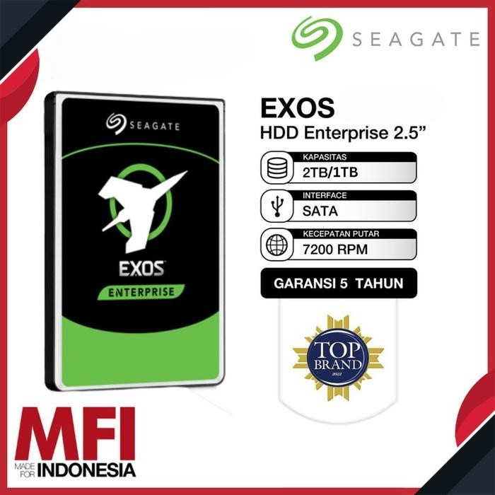 Seagate EXOS HDD / Hardisk Enterprise SATA 2.5" 7200RPM Garansi Resmi - 1 tb