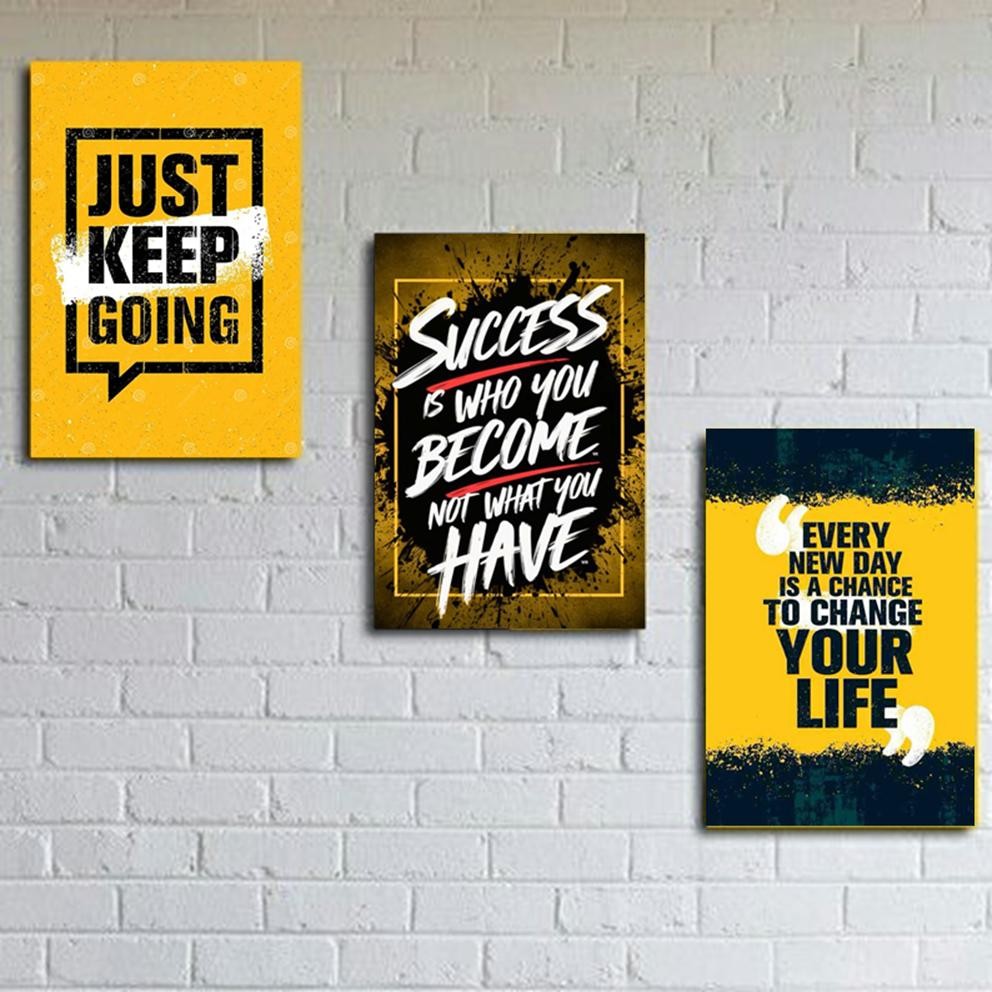 poster & produk cetak Poster Kayu Hiasan Dinding Dekorasi Kata-Kata Qutes kamar Kertas segi empat & 