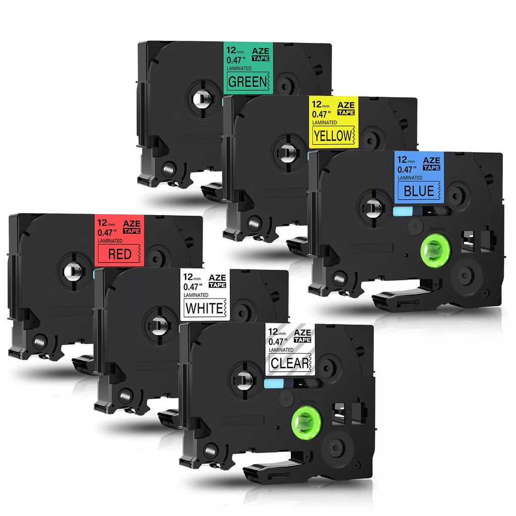 

6/9/12/18/24mm TZe Tape Compatible Brother Laminated labels TZe-231 TZ-221 TZ-211 Compatible forBrother Label Printer P-touch