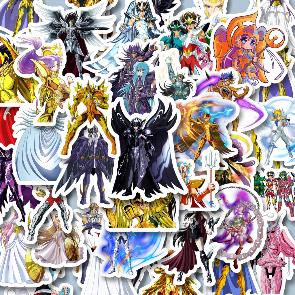 

100PCS Lucu Stiker Anime Saint Seiya Character Mix 6 Stiker Aesthetic Stiker Anti Air Stikers Berperekat Waterproof sticker decal buat Motor Helm Buku Journal Koper Casing HP Laptop Botol Minum Hadiah anak