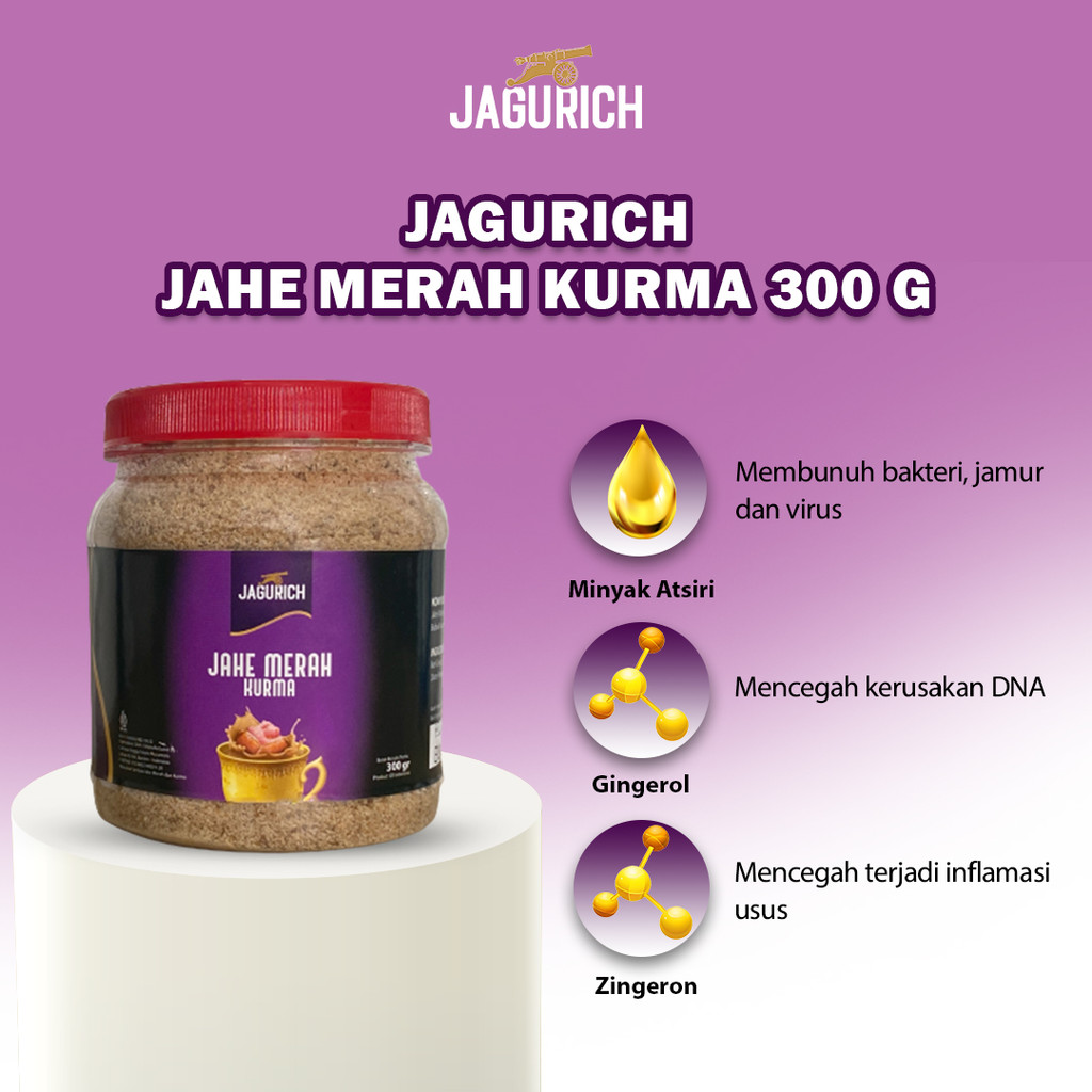 

JAGURICH Jahe Merah Kurma 300 Gr