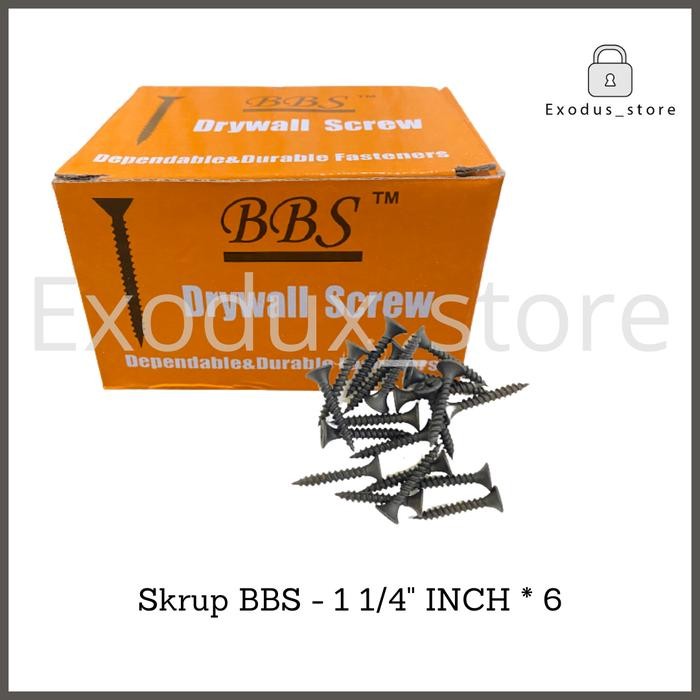 Terbaru Sekrup gypsum hitam 1 1/4" inch x 6 BBS / 1 kotak 900 gr
