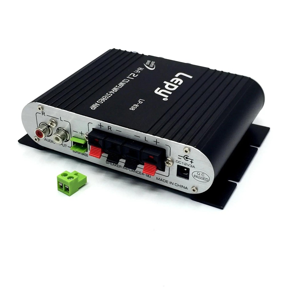 LEPY 838 HIFI Amplifier 2.1 Channel MINI Digital Car Amp Subwoofer Stereo BASS Audio Player with DC 
