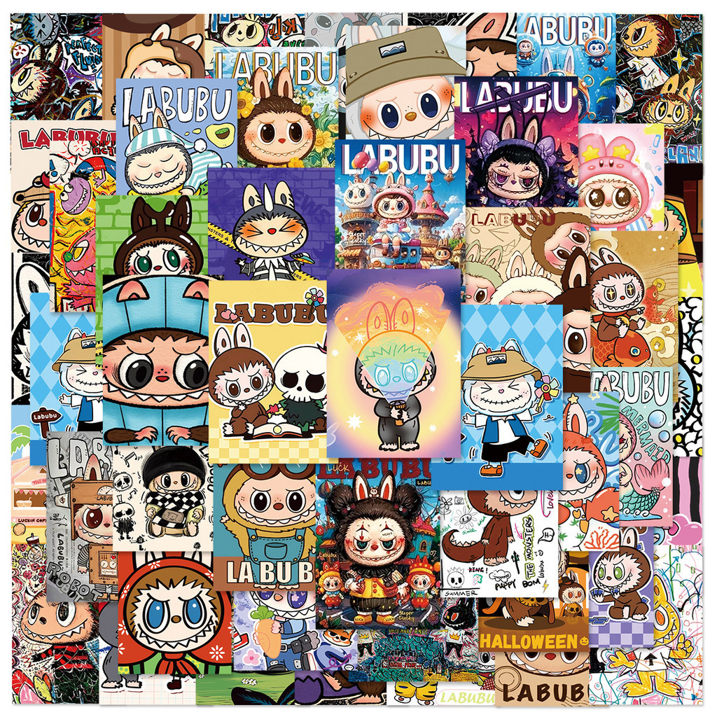 

50PCS Labu Poster Graffiti Stickers - Non-Repeat Waterproof Decals for Phone Cases, Tablets, Notebooks（ Anime Worlds Store）