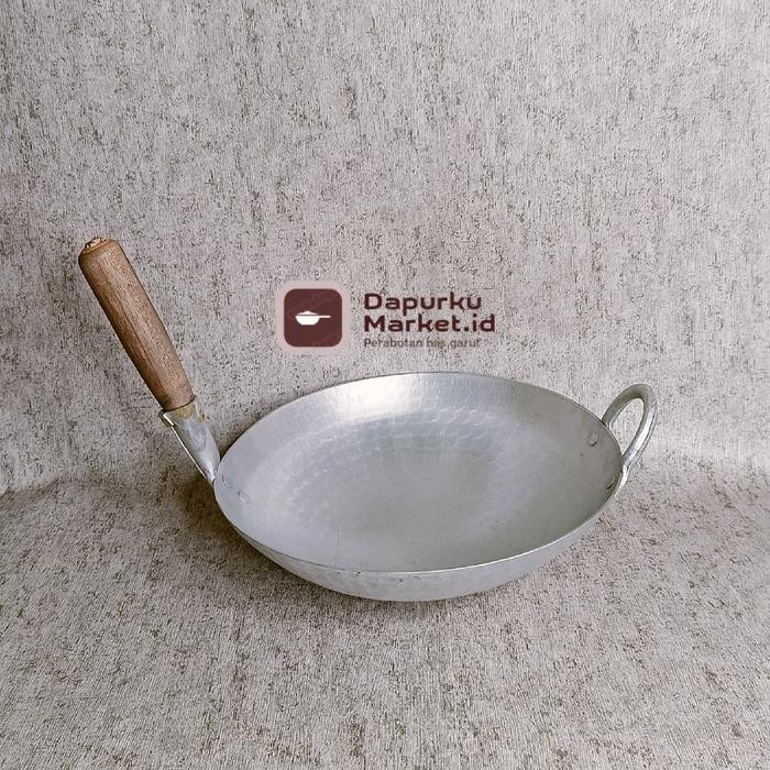 Wajan gagang uk 25-40cm wajan seblak,nasgor,kwetiaw,lumpia basah - lebar 25cm, putih