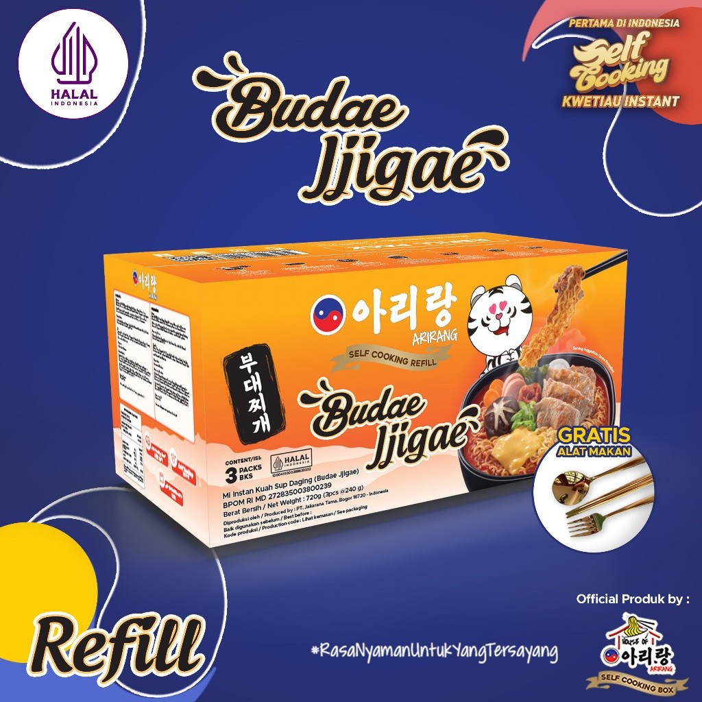 

Emama.store [FLUSH OUT] Arirang Self Cooking Refill Budae Jjigae 720gr (3PCS)