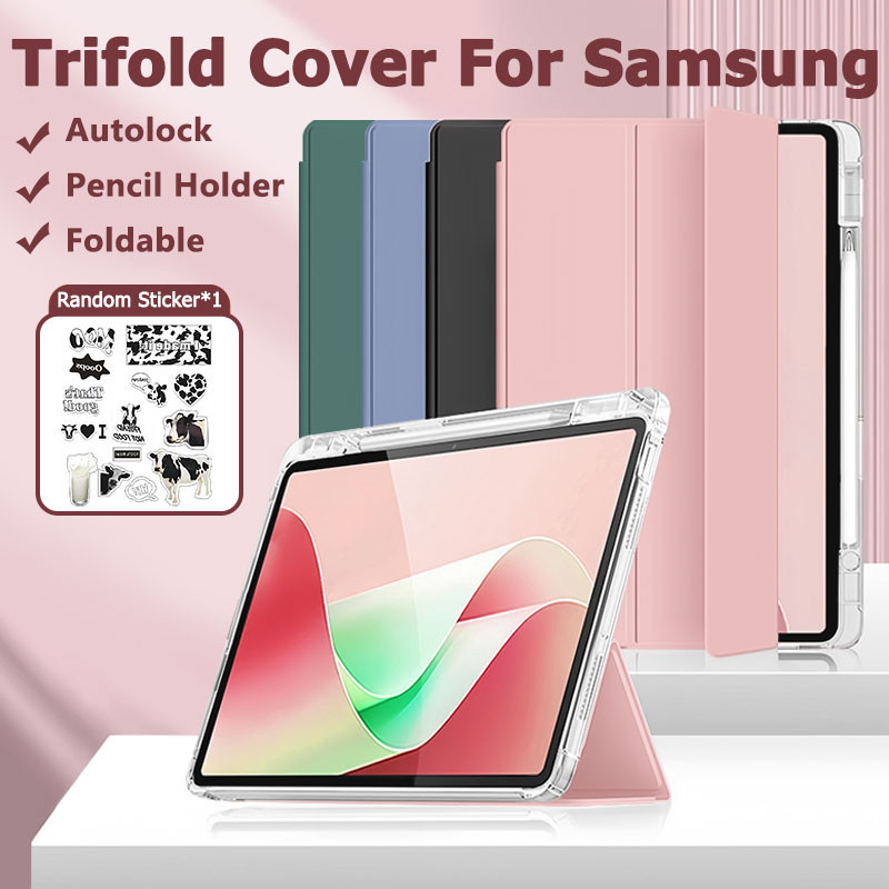 Smart Flip New Matte Silicon Case Samsung Galaxy Tab A7 Lite/A9/A9+/S9/S9FE/S7/S8 SoftCase Magnet Au