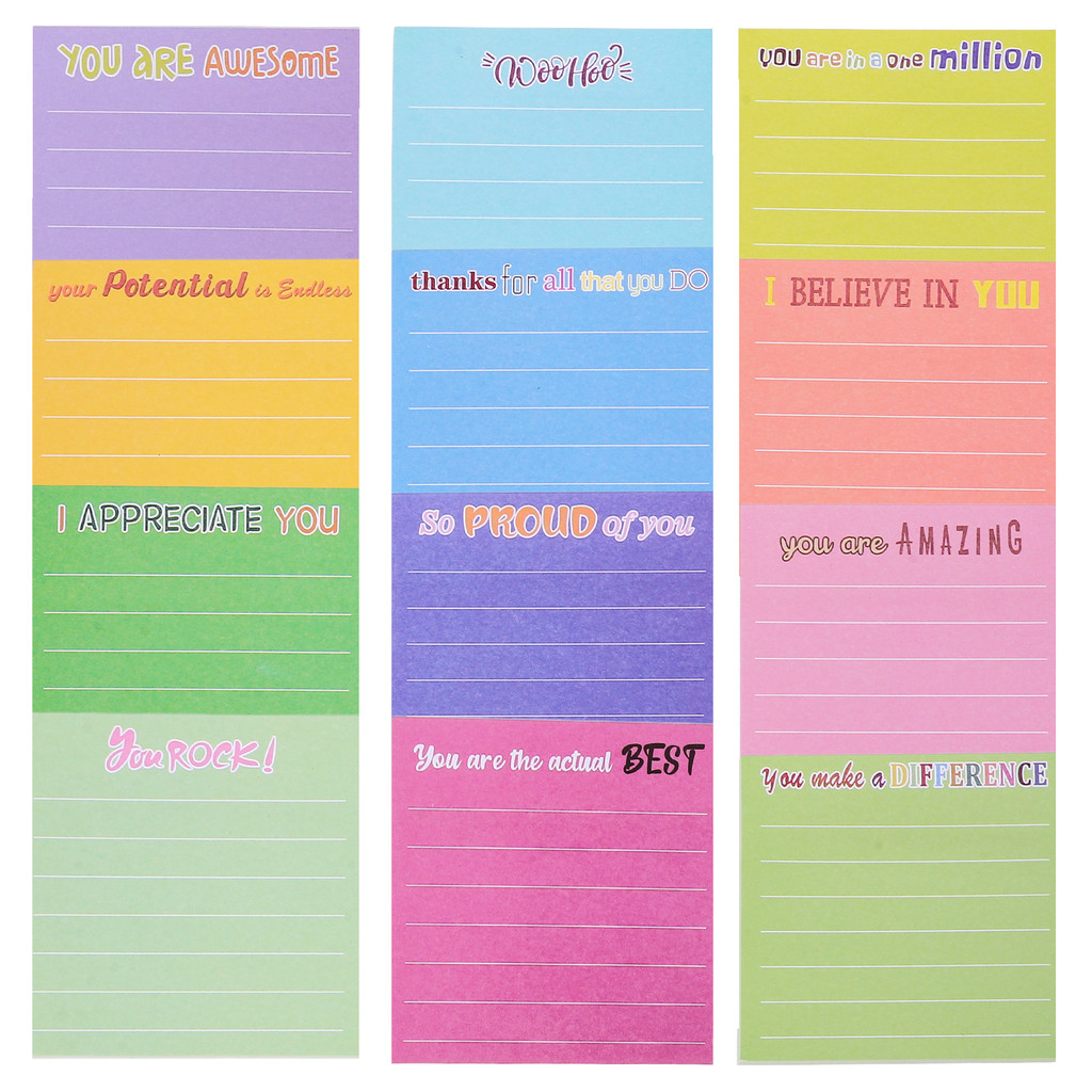 

12 Pieces Notepad Gift Thick Paper Smooth Write School Office Supplies Memo Pads Nurses Teachers Gifts Practical