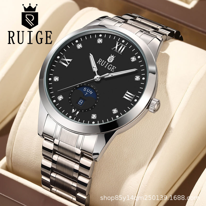 

Jam Tangan Mekanis Otomatis Penuh Pria Ruige Tahan Air Luminous Kalender Multi-Fungsi Stainless Steel Jam Tangan Baru Terlaris