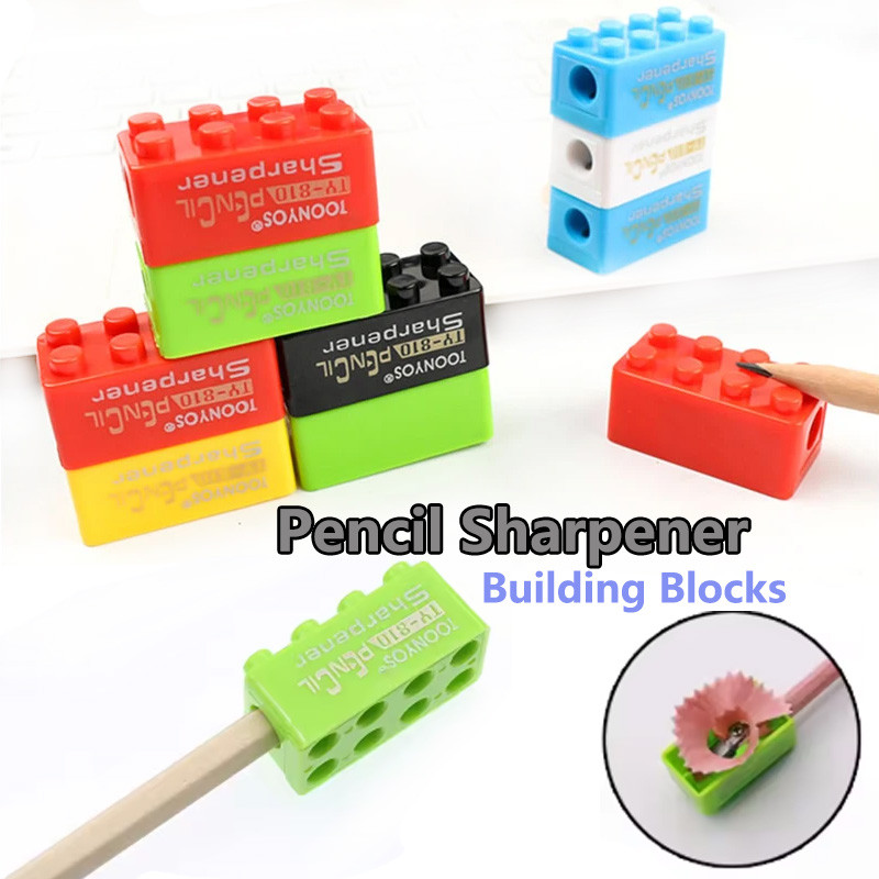 

Creative Pencil Sharpener Building Block Design Kids Portable Manual Sharpeners Toys Shool Supplies Stationery Kids Gifts