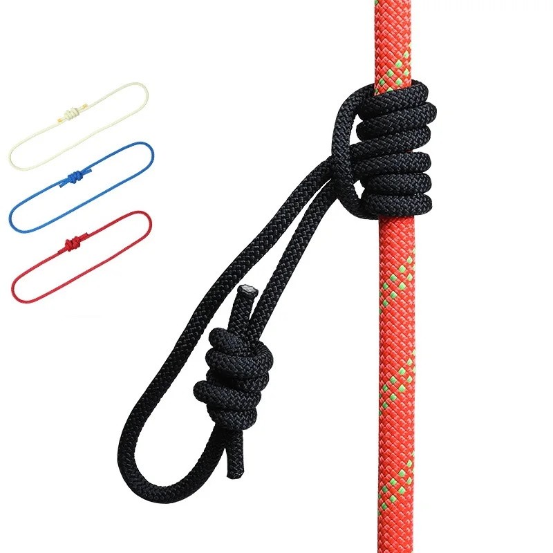6mm Prusik Cord Rope 120cm Length Accessory Rope Durable Heat Resistant Polyester Nylon Kevlar Outdo