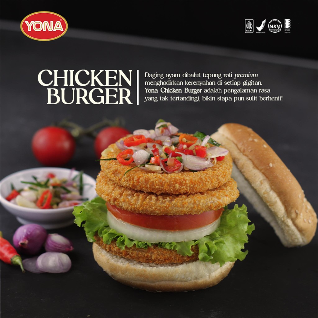 

BURGER AYAM ISI 10 PCS 600 GR - YONA