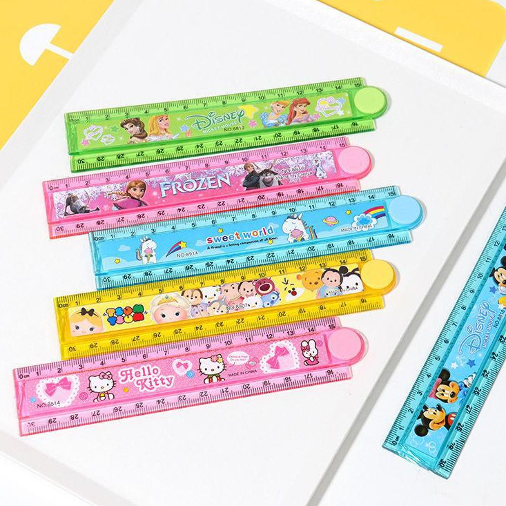 

Penggaris Lipat Anak 30cm / Penggaris Fancy Motif Kakarter Kartun Sanrio Frozen Princess Tayo dll