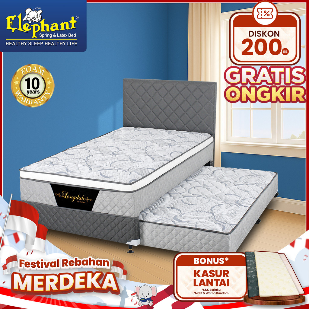 Springbed / Kasur 2 in 1 Elephant Longdale Rebounded