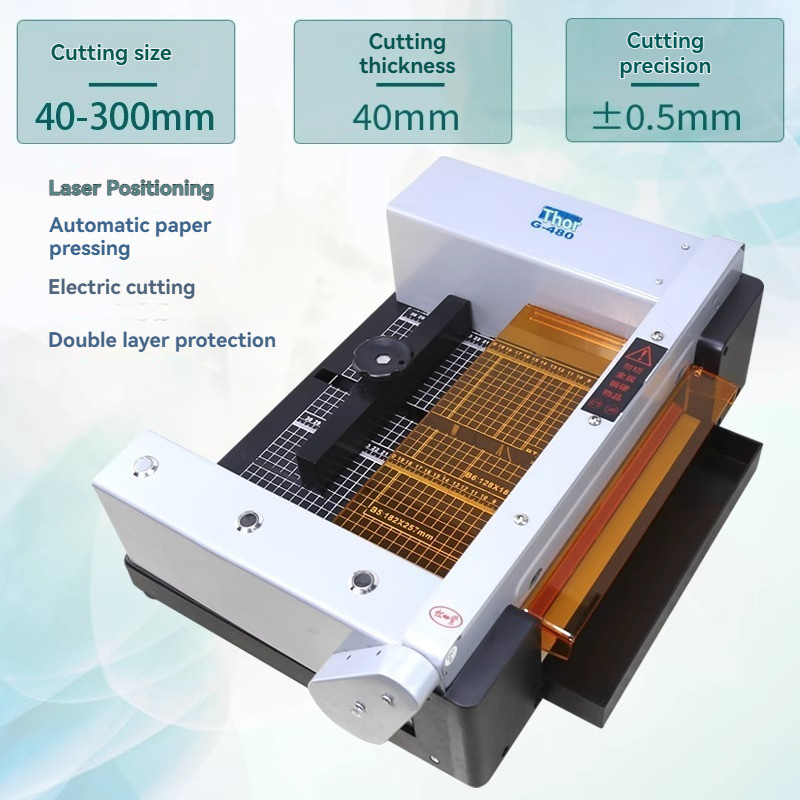 

A4 fully automatic thick layer large adhesive heavy-duty cutting machine, sticker indentation photo cutting machine