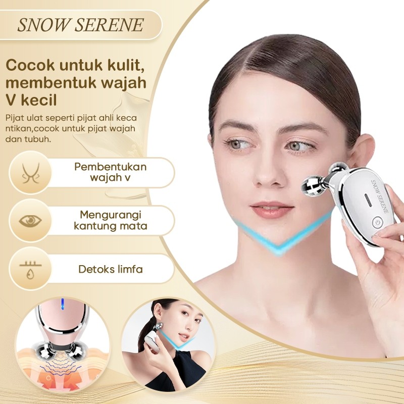 Alat perawatan wajah 2 roller/Alat pijat wajah EMS/Roller wajah listrik/Alat lifting wajah instan.