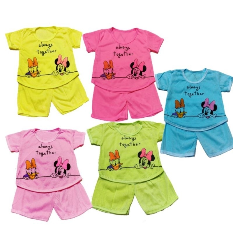 OKHI - DVD - Pakaian bayi perempuan 0-12 bulan Setelan Anak Donal Minnie