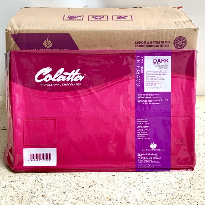

Colatta Dark Chocolate Compound Cokelat Coklat Hitam Blok Batang 1 KG