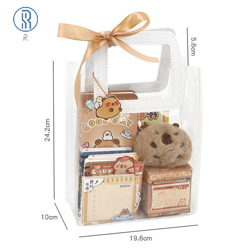 

1Set Cartoon Cute Handbag Stationery Set Kawaii Capybara Stationery Set Office School Supplies Student Stationery Birthday Gifts