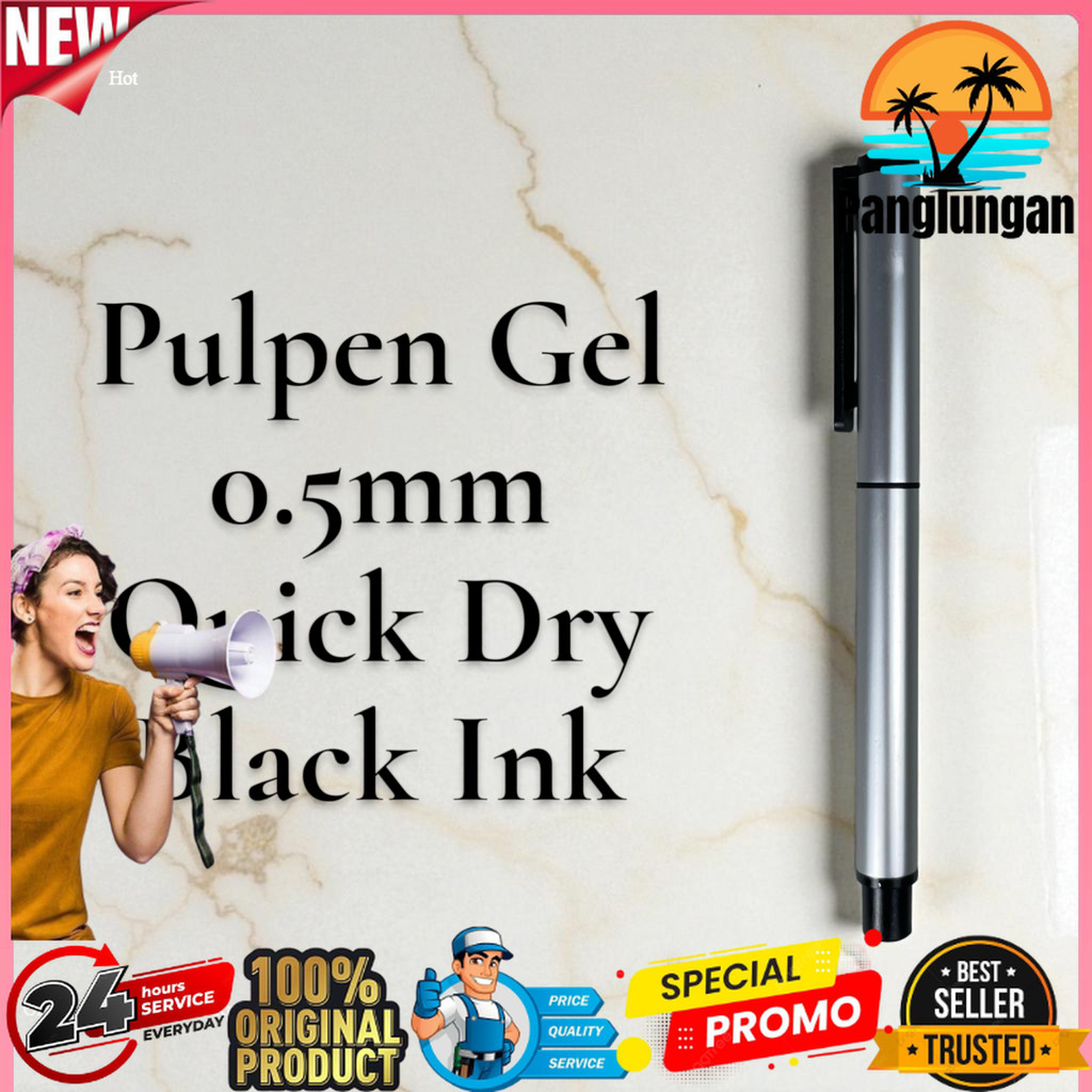 

Kaco Pena Pulpen Gel 0.5mm TUBE Roller Quick Dry Black Ink 1 PCS - K80