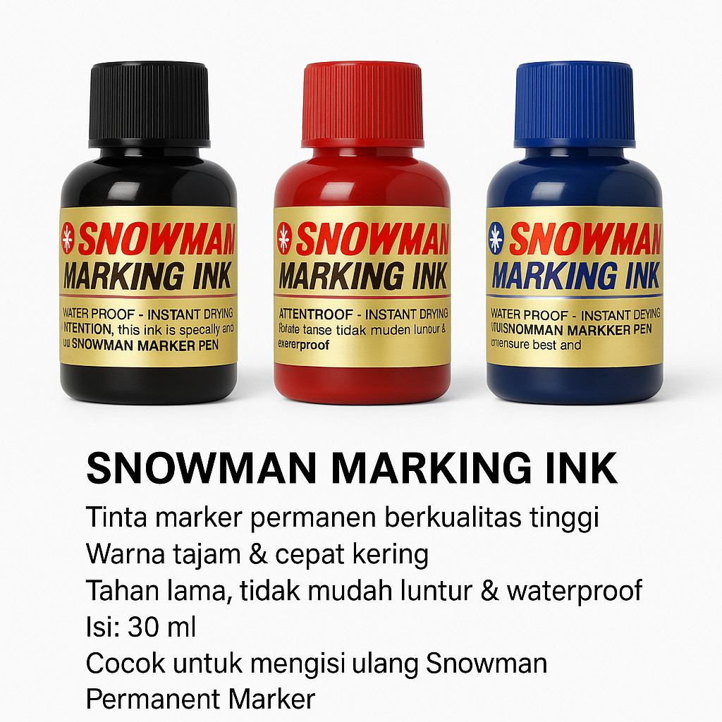 

Tinta Permanent / Refill Ink Spidol Snowman Permanen Marking / Refil Tinta Spidol Permanent