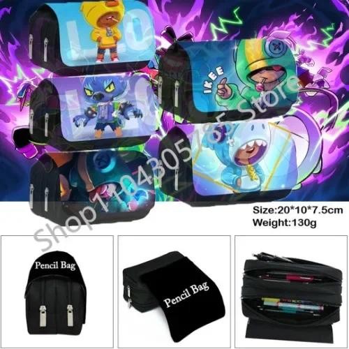 

Cute Anime Accessories Fully Printed Flap Pen Bag Stationery Box Cartoon Large Capacity Pencil Case Bags Student School Bag