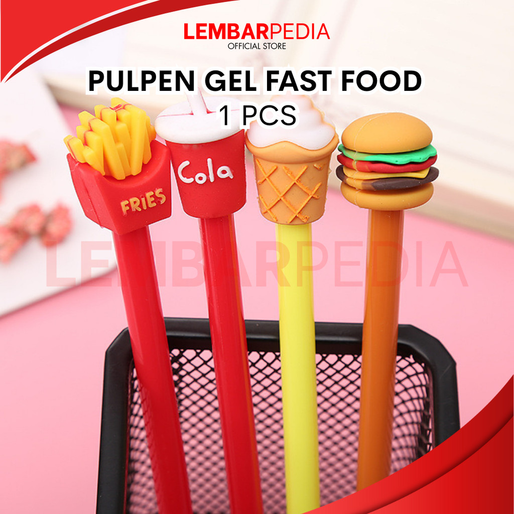 

PULPEN GEL KARAKTER MOTIF FAST FOOD CUTE PER PCS