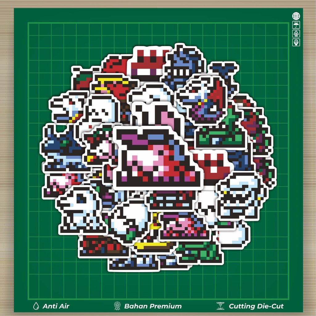 

HOT 50 PCS STIKER Stiker Pixel Digimon V28 Stiker Fashion Cars Decal Dingin Kartu Album Custom Vinyl Anti Air- Sticker Aesthetic Buku Journal Koper Casing HP Tablet Laptop Helm Motor Botol Minum