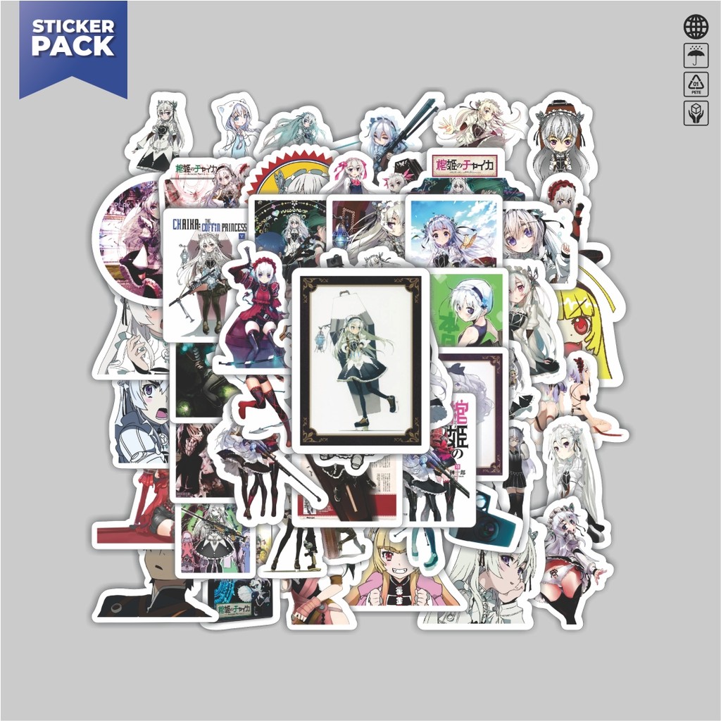 

[100PCS]Stiker Pack Stiker Anime Series Chaika The Coffin Princess Dekorasi Lucu Kreatif untuk Notebook, Skateboard, H