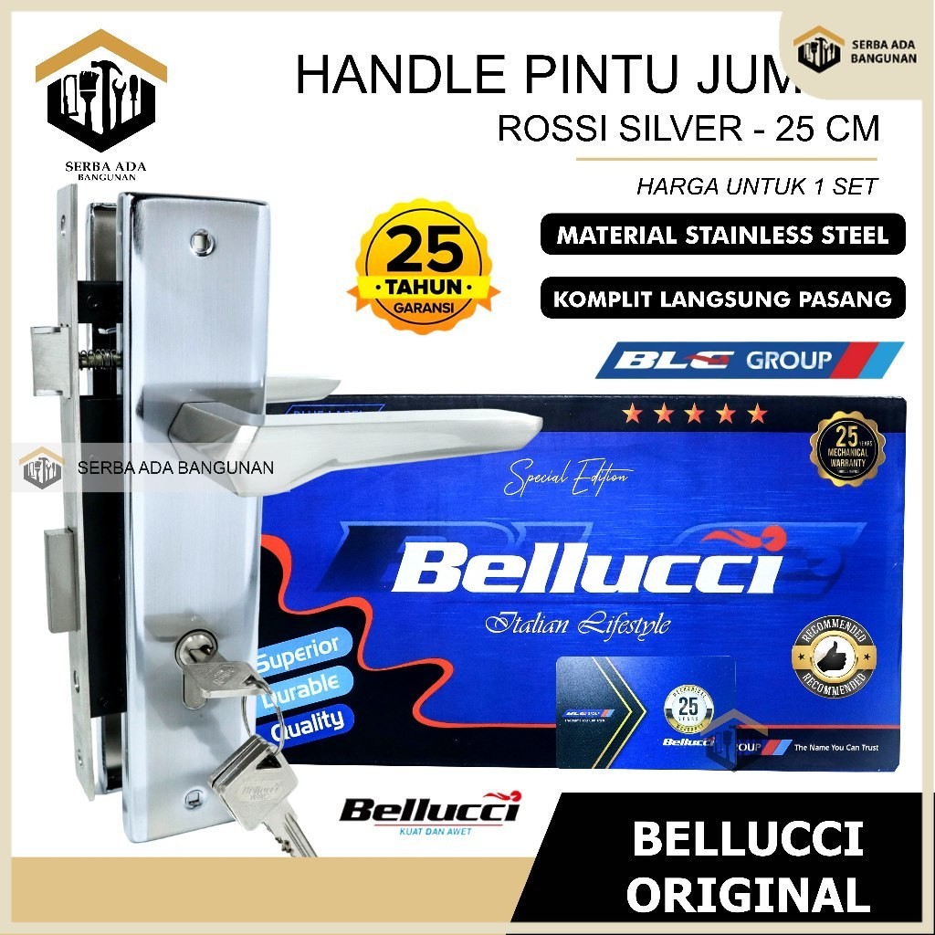SAB Kunci Pintu Besar Bellucci ROSSI NP Handle Pintu Bellucci Rossi NP / Kunci Bellucci rossi NP / K