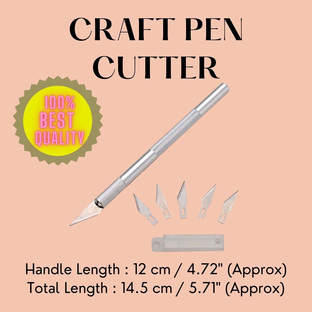 

Cutter Pen Cutter Cutting Stiker Pisau Ukir Plus Refill 5 pcs