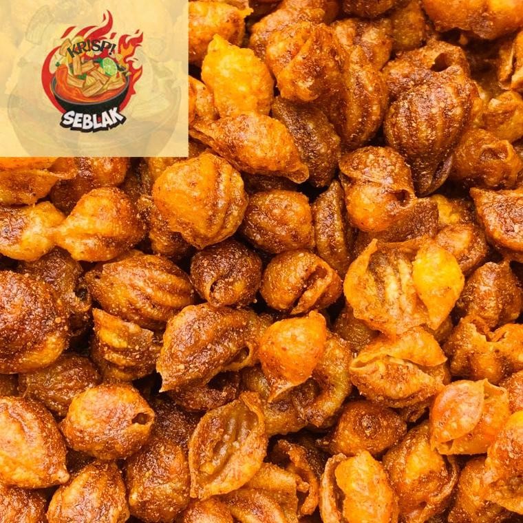 

Seblak krispi 1 KG - MAKARONI KERANG BY SIEBEREM SNACK DAUN JERUK GURIH PEDAS - TIDAK KERAS. s Seblak
