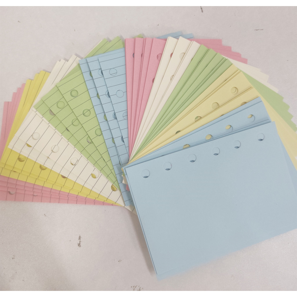 A5 A6 A7 50 Sheet Loose-leaf Colorful Refill Inner Page Line Blank Grid Inner Page Inside Paper Stat