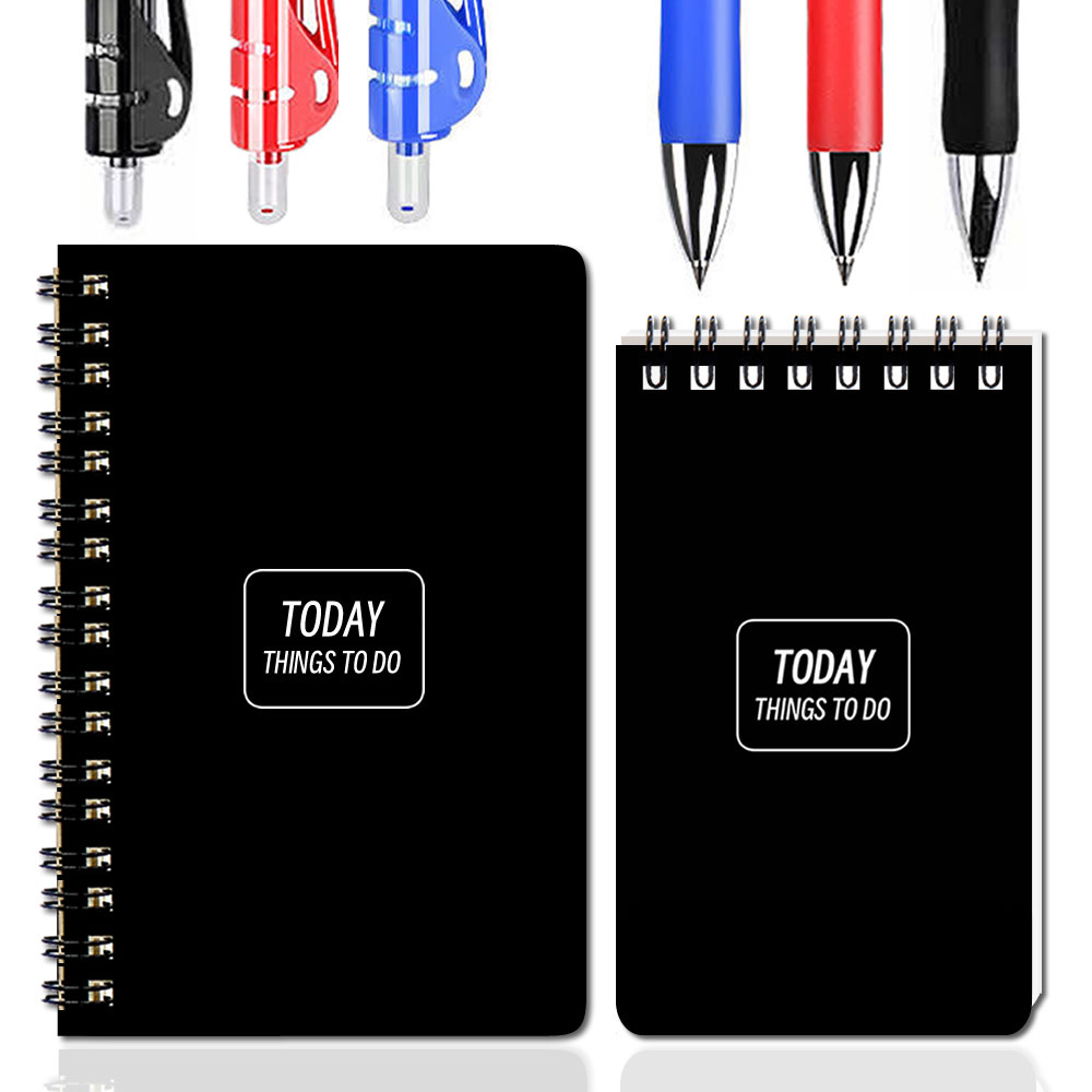 

LOLEDE A6 A7 Coil Mini Notebooks Gel Pen To Do List University Notepad Sketchbook Diary Travelers Planner Binder Office Journal