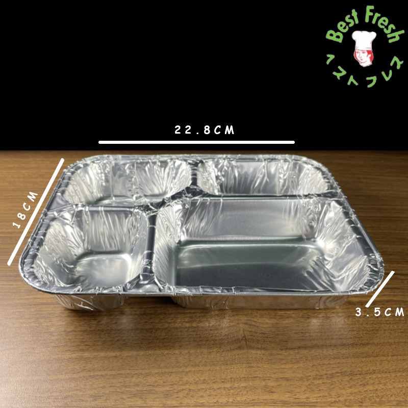 Alumunium Foil Tray Cup + Tutup S228B-4 Nasi Kotak Spaghetti Kotak Bekal Makanan
