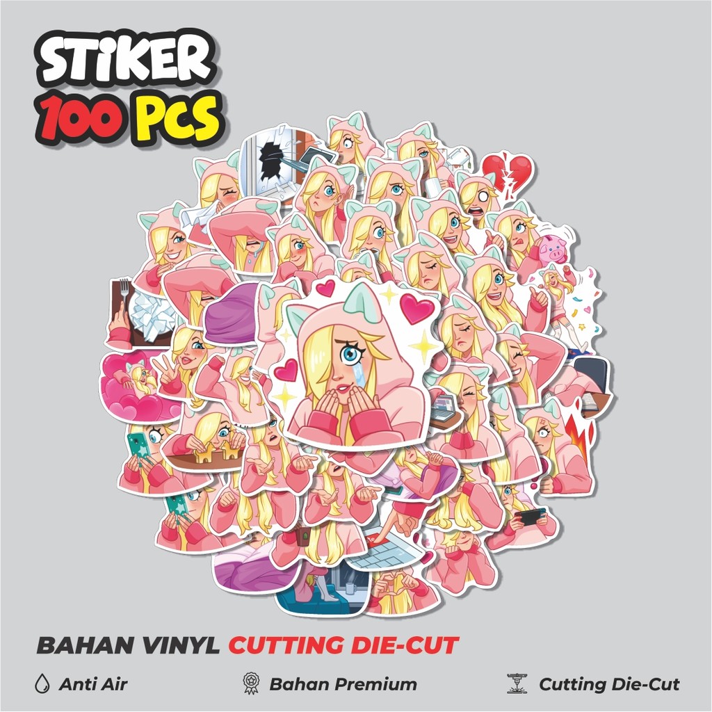 

Terbaru! 50 pcs Stiker Girls Lina Dekorasi Lucu Kreatif untuk Notebook, Skateboard, HP