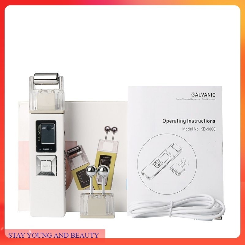 alat galvanic spa pijat wajah galvanis microcurrent skin firming anti aging keriput anti penuaan eva