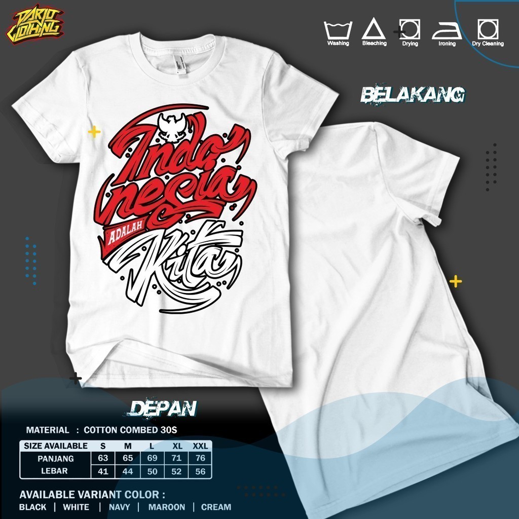 Toko Kaos - DarjoClothing - Kaos Indonesia Adalah Kita Semi Katun