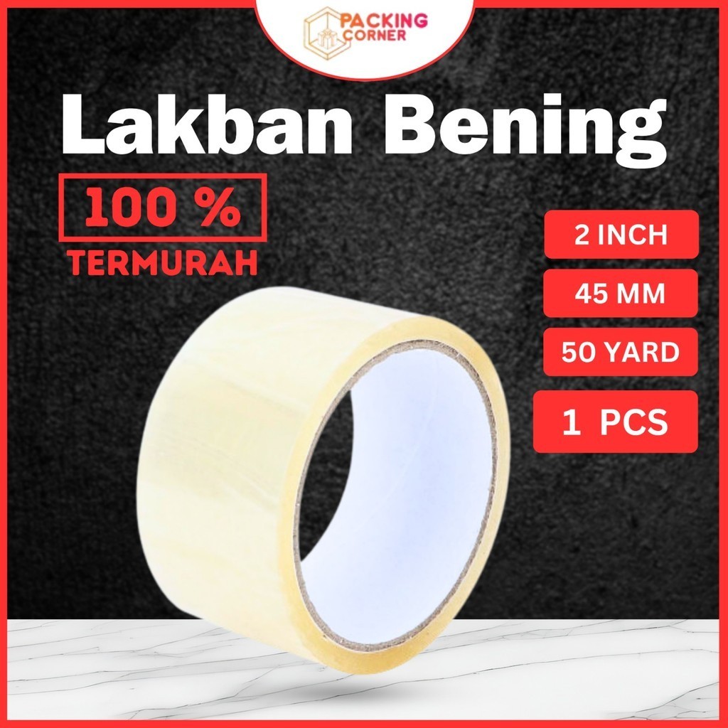 

Lakban Solatip Isolasi OPP Bening 2 Inch 45mm x 50 Yard 45micron MURAH