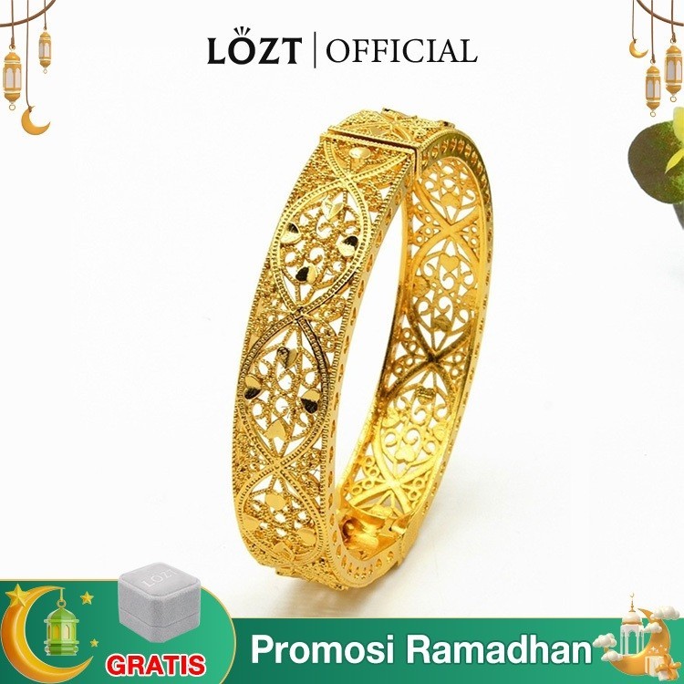 [FLASH SALE】【7.7 Promo】LOZT Gelang Dubai Lapis Emas Gelang Dubai Titanium Gelang Dubai Asli Gelang D