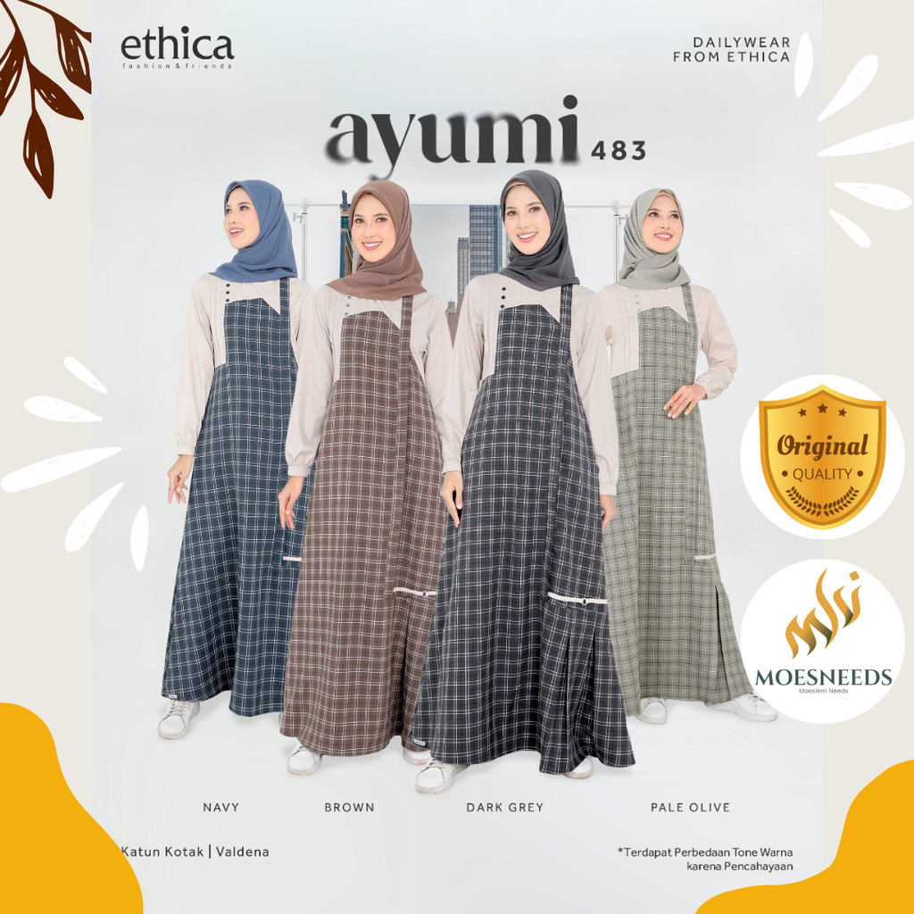 ETHICA Gamis Wanita Kotak Kotak Ayumi 483