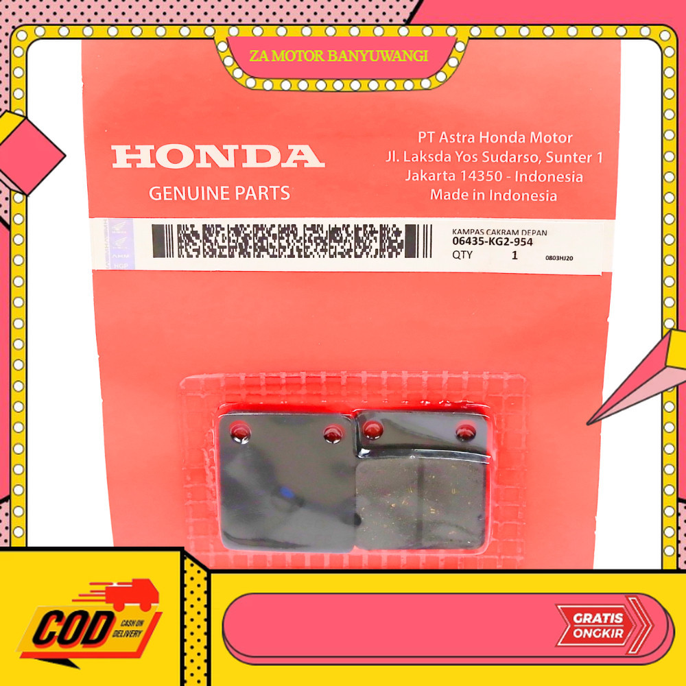 Kampas Rem Cakram Depan Honda GL PRO Ori , GL MAX & NEOTECH / Kampas Rem GL PRO - 06435-KG2-954