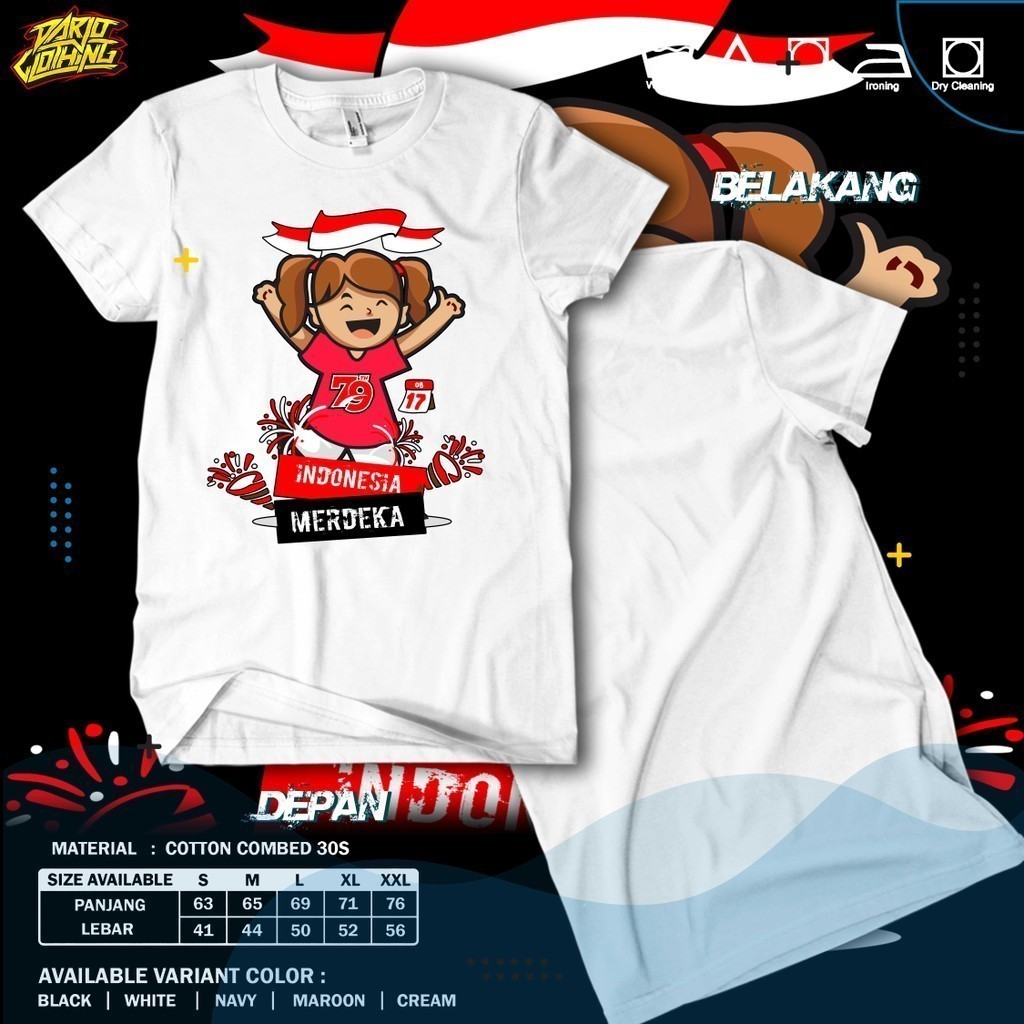 Toko Kaos -  Kaos  Indonesia Merdeka  Semi Katun