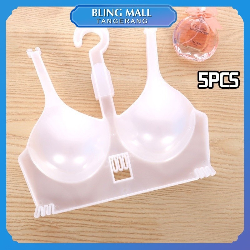 5 Buah Hanger Bra Bh Bikini Tembus Cahaya Gantungan Bra Plastik Hanger Untuk Bra