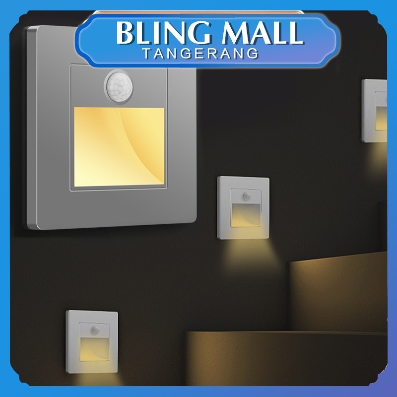 【Type 86】Lampu Tangga Dinding Step LED Tanam / Lampu Dinding Sensor Otomatis 220V