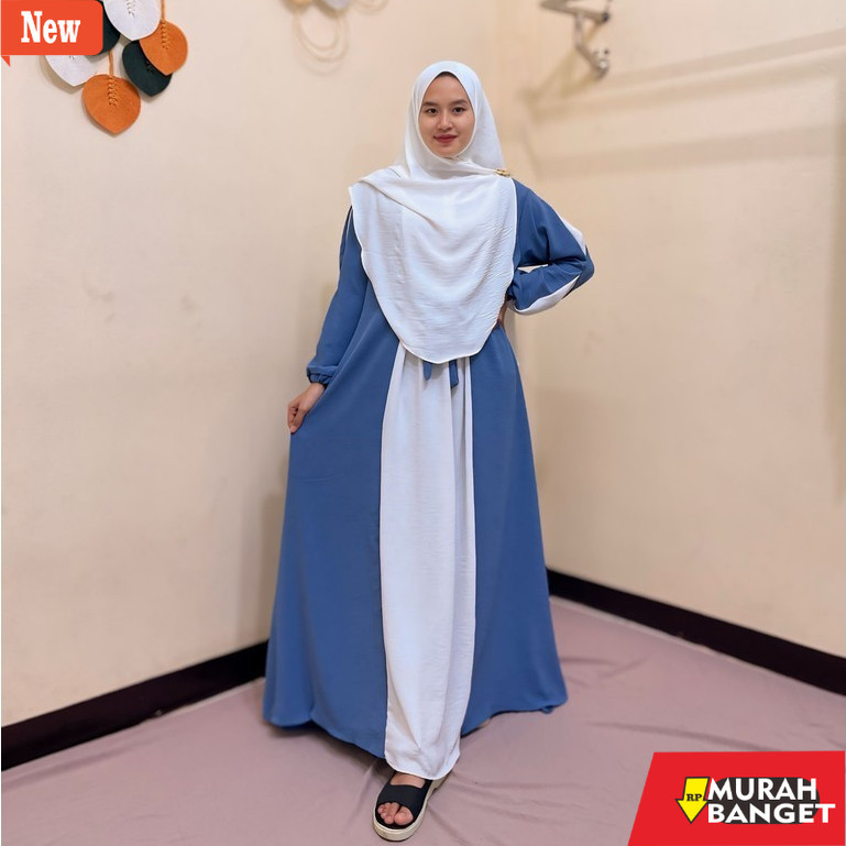 gamis kekinian tahun 2024 GAMIS CALLISTA SET HIJAB baju kondangan wanita kekinian