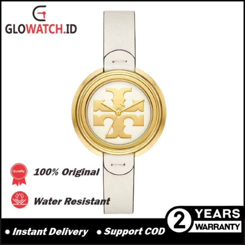 [Promo] Jam Tangan Wanita Tory Burch TBW6200 / TBW 6200 Miller Ivory Leather / Gold-Tone Original (G