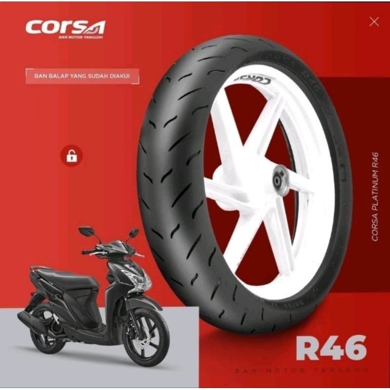 BAN SECOND SOFT COMPOUND CORSA R46 RACE TIRE BAN BALAP RING 14