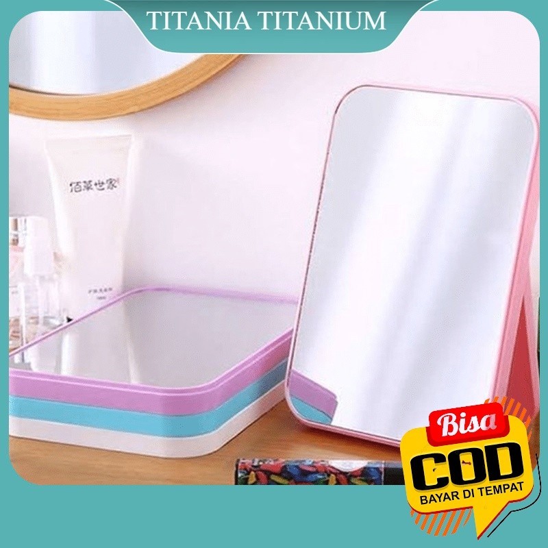 TITANIA [COD]. CERMIN MEJA LIPAT PORTABLE / STANDING BEAUTY MIRROR KACA DUDUK / GANTUNG UNTUK RIAS M