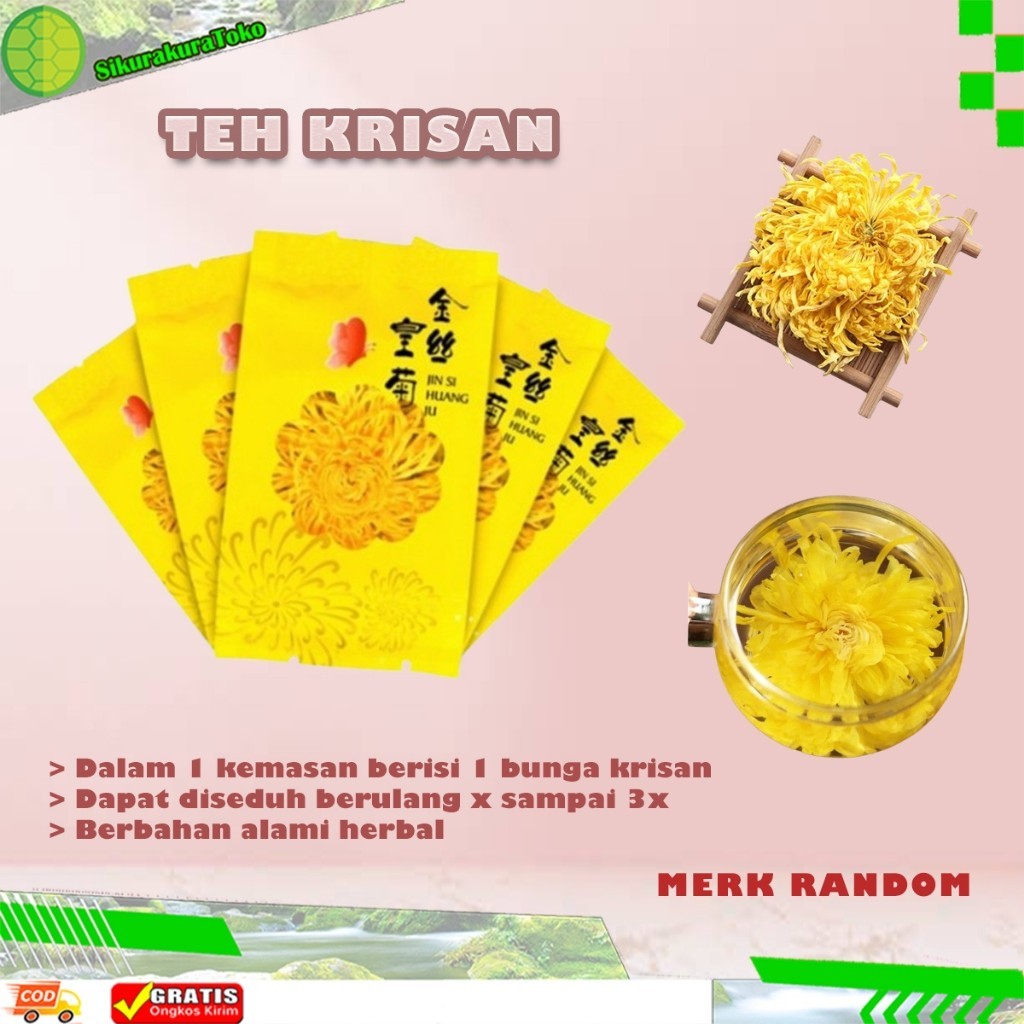 

(SDA) TEH KRISAN Golden CHRYSANTHEMUM Flower Tea Kembang Teh Bunga Krisan Asli Dried Herbal Sachet
